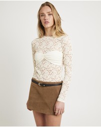 Alice In The Eve - Chelsea Lace Mesh Sheer Top