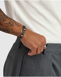 Nialaya Jewellery - Black Onyx Stud Bracelet with Silver
