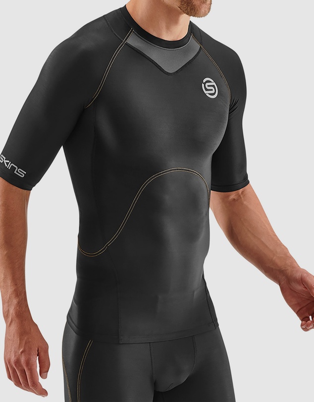 SKINS - SKINS Compression Men's Series-3 Active 400 Short Sleeve Top Black