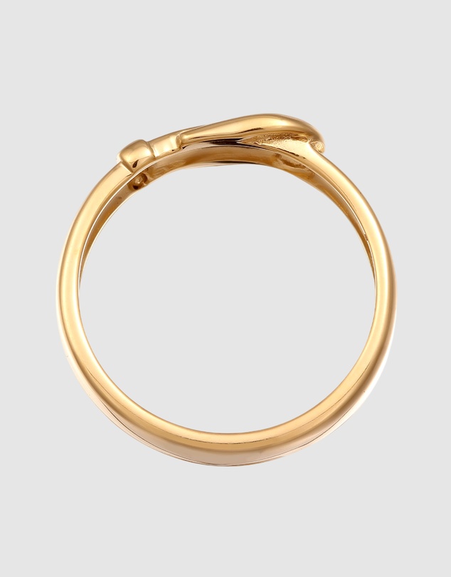 Elli Jewelry - Ring Belt Buckle Basic in 925 Sterling Silver Gold Plated