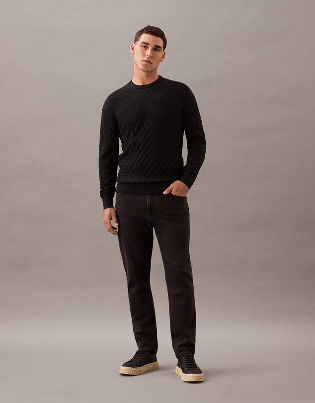 Calvin Klein - Basketweave Cotton Wool Jumper