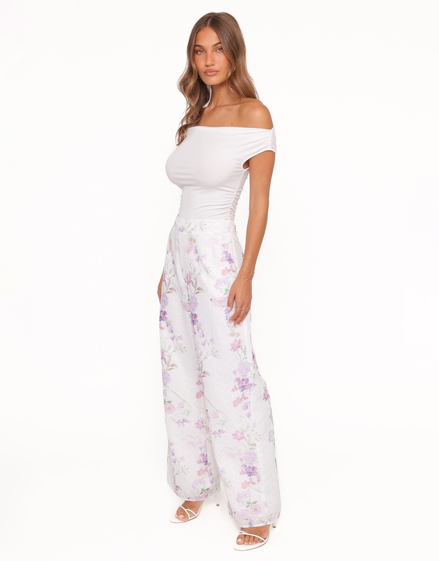 Petal & Pup - Adams Fitted Pant - Purple Floral
