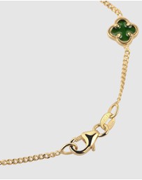 Elli Jewelry - Bracelet Cloverleaf Symbol 925 Sterling Silver Gold-Plated