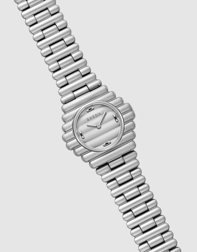 Breda - Coda Silver and Metal Bracelet Watch, 32MM