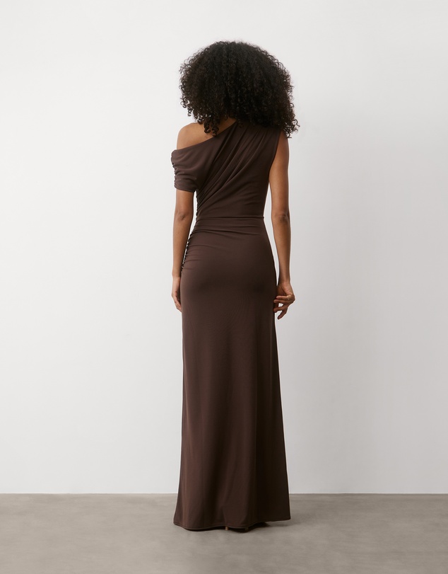 Six Stories - Asymmetric Neck Stretch Sculpt Bridesmaid Dress