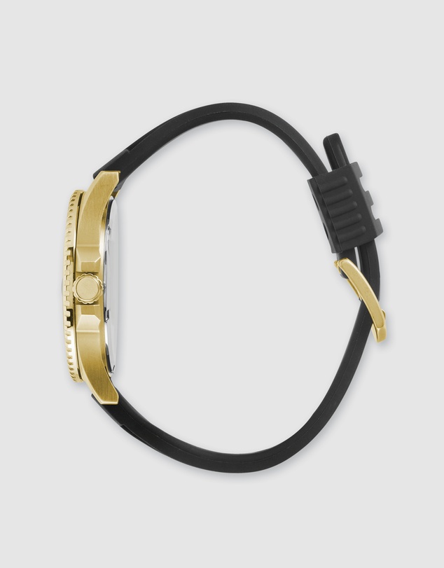Maxum - Prince Black Dial, Gold Case & Black Silicone Band