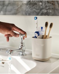 Joseph Joseph - EasyStore™ Small Toothbrush Caddy with Matt Finish (Ecru)
