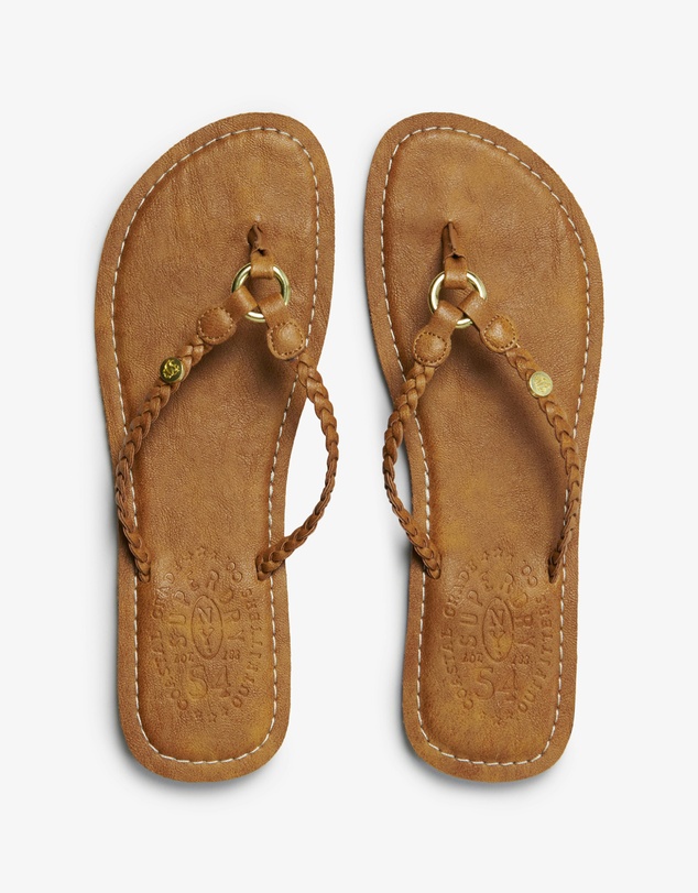 Superdry - Faux Leather Braided Flip Flop