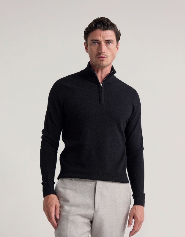 Oxford - Merino Zip-Neck Wool Pullover