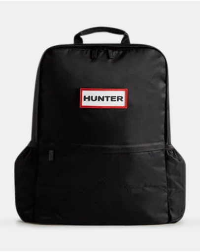 Hunter - Nylon Large Backpack - Black