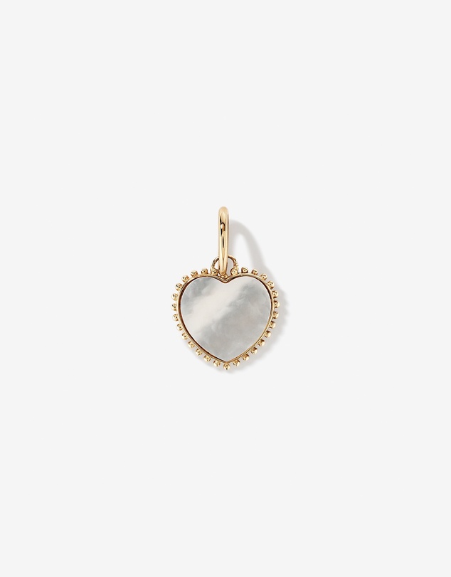 Michael Hill - Mother of Pearl Love Heart Pendant in 10kt Yellow Gold