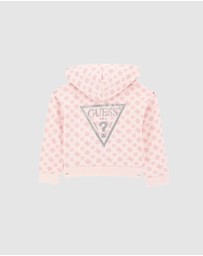 GUESS - Long Sleeve Active Logo Hoodie Top