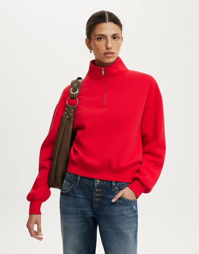 Cotton On - Quarter Zip Sweatshirt