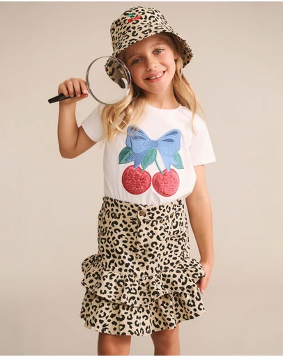 Huxbaby - Leopard Frill Skirt - Babies-Teens