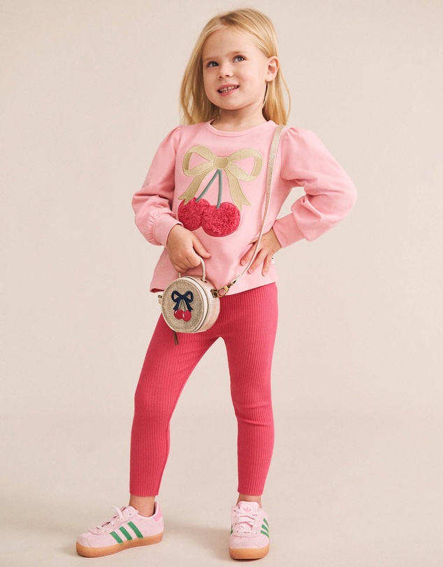 Huxbaby - Cherry Bow Puff Sleeve Top - Babies-Kids
