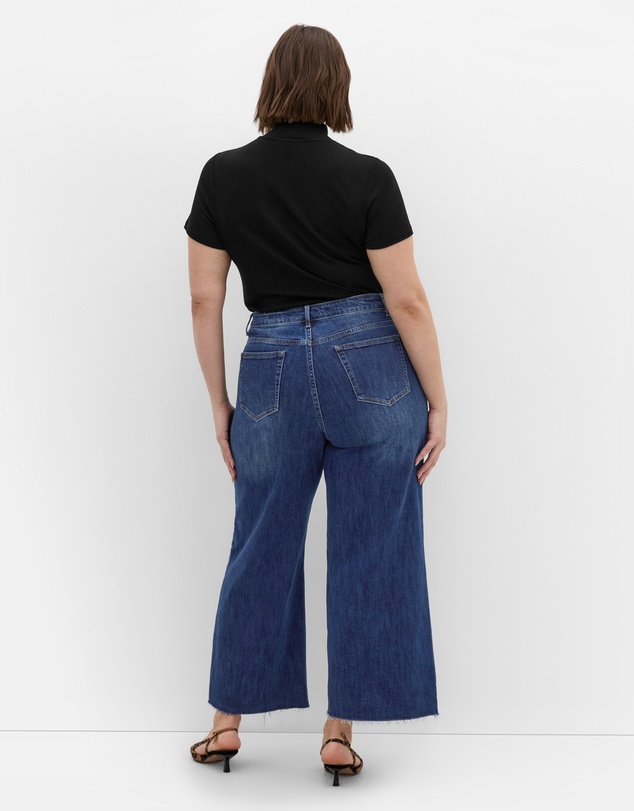 City Chic - Plus size Harley Fit Jayla Wide Leg Jean - mid wash