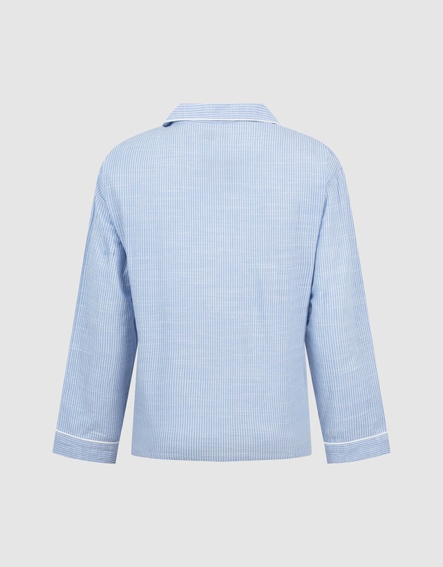 Hunkemoller - Jacket LS Cotton Stripe Pyjama Top