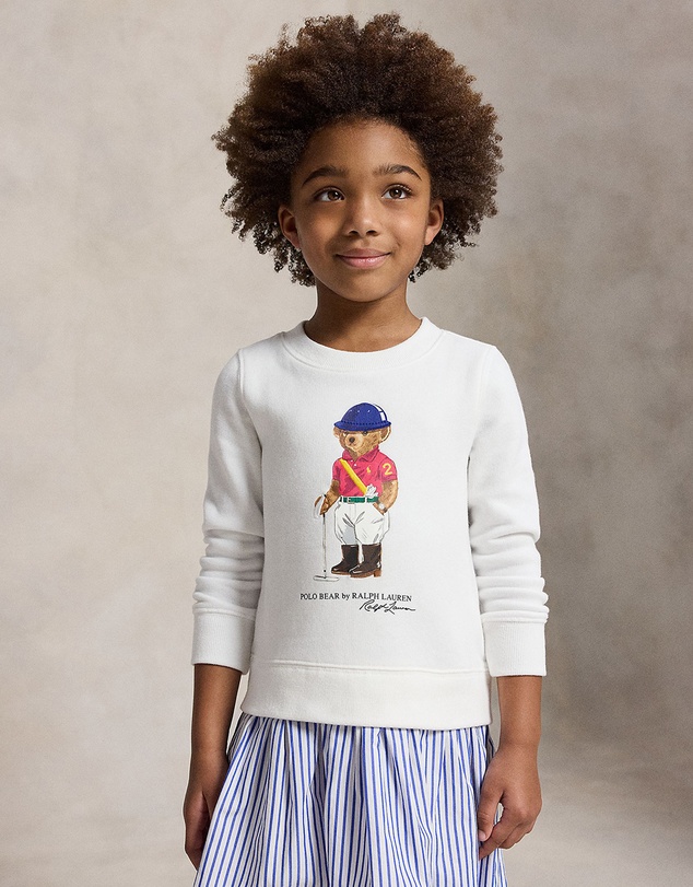Polo Ralph Lauren - Polo Bear Striped-Skirt Fleece Dress - Kids