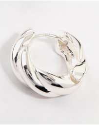 Lovisa - Silver Plated Twisted Hoop Earrings