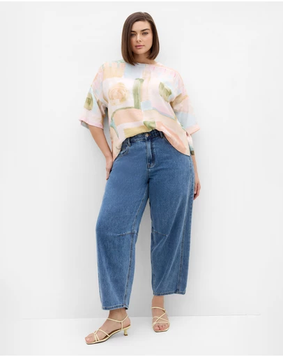 City Chic - Alexi Trance Print Top