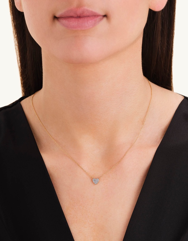 Rosefield - Pavé Heart Gold-Tone Necklace