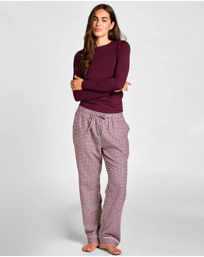 Hunkemoller - Twill Check Long Pyjama Set