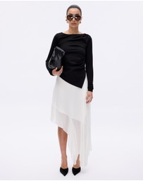 Minima Esenciales - Eliana Long Sleeve Draped T-Shirt