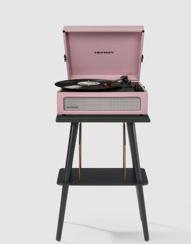 Crosley - Crosley Voyager Bluetooth Portable Turntable + Crosley Turntable Stand Bundle - Amethyst