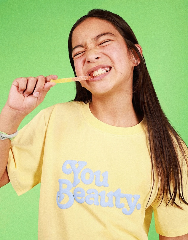 Skwosh - You Beauty Kids Slang Tee in Lemon