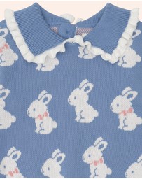 Huxbaby - Bunny Field Frill Collar Polo - Babies-Kids