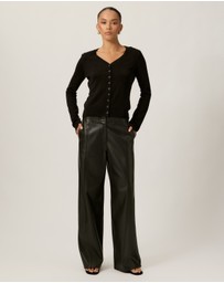 Tussah - Simone Cotton Blend V-Neck Knit Cardigan