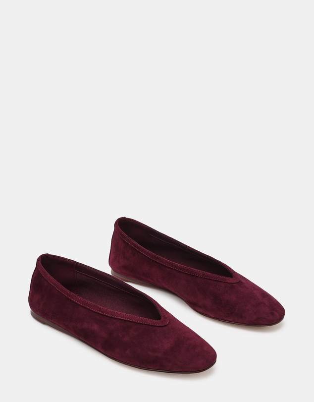 Steve Madden - Leni Wine Suede Flats