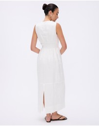 Revibe - Repaired Minima Esenciales Paloma Linen Midi Dress - AU 6