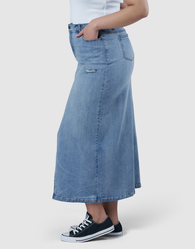 Sunday In The City - Hype Denim Maxi Skirt