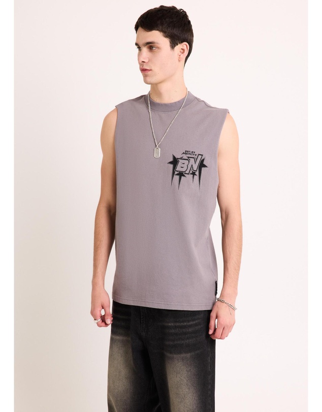 Black Noise White Rain - Asteroid Muscle Tank