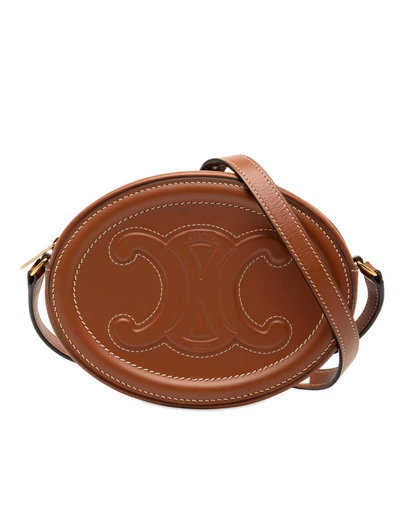 Pre-Loved by Azura Reborn - Pre-Loved Small Calfskin Cuir Triomphe Oval Crossbody