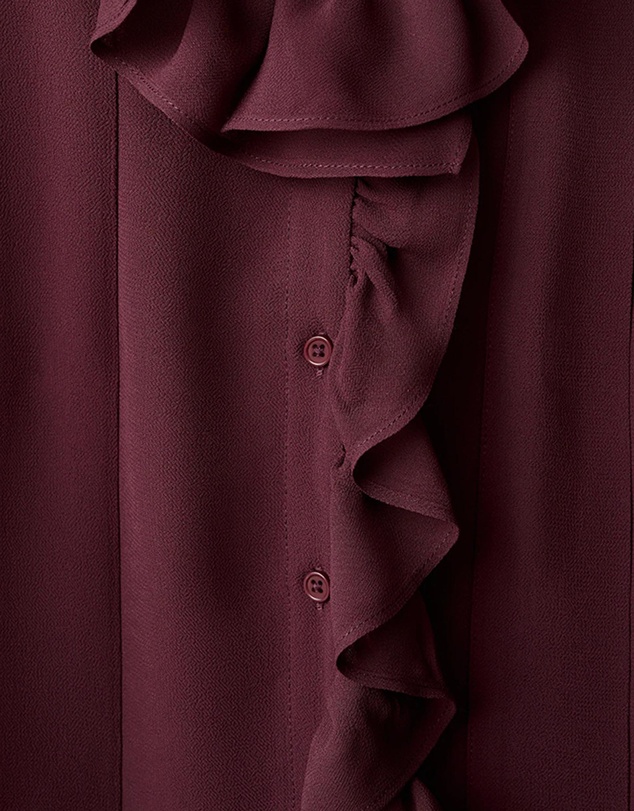 M.N.G - Ruffled Blouse With Scarf