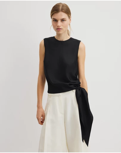 Country Road - Asymmetrical Washable Silk Tank