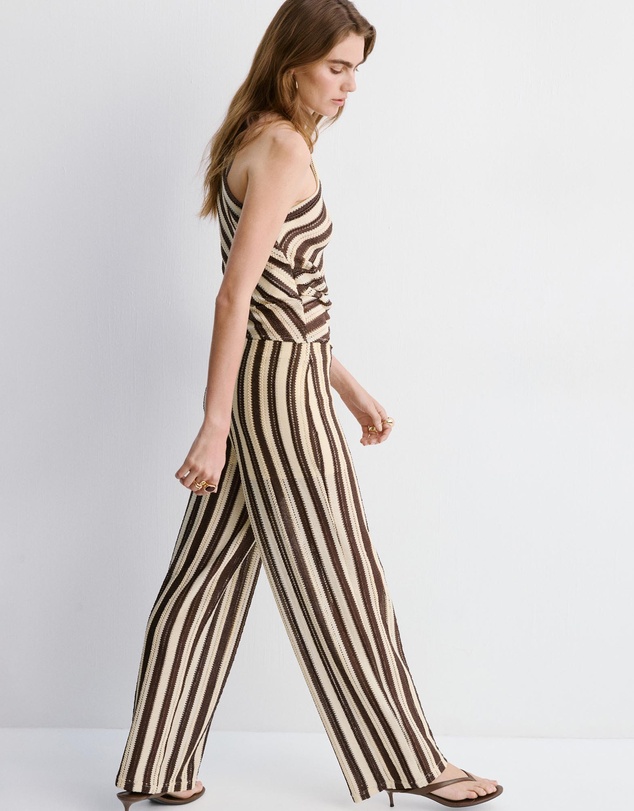 M.N.G - Striped Openwork Knit Pants