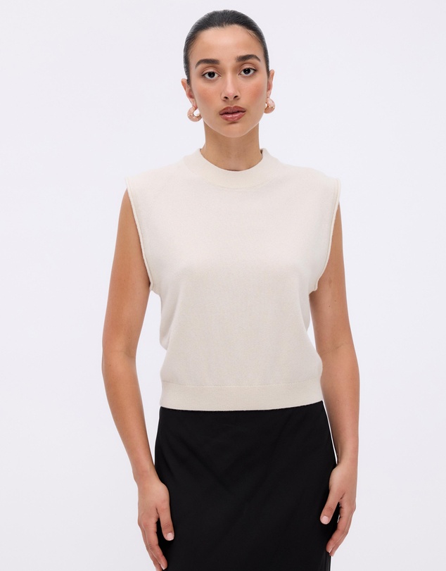 Minima Esenciales - Naya Cashmere Blend Knitted Top
