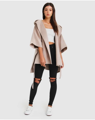 Belle & Bloom - Jackson Landing Wool Blend Cape Coat
