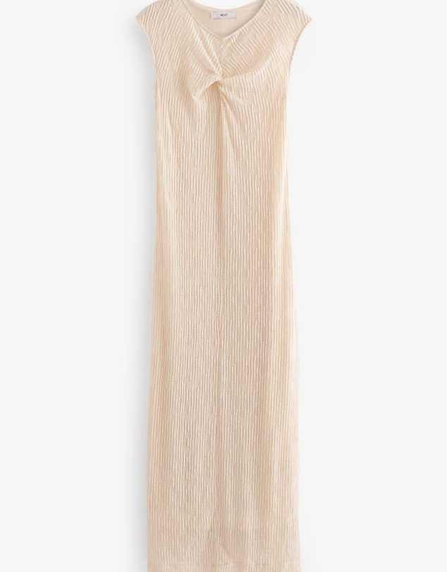 NEXT - Twist Front Sleeveless Textured Jersey Maxi Dress