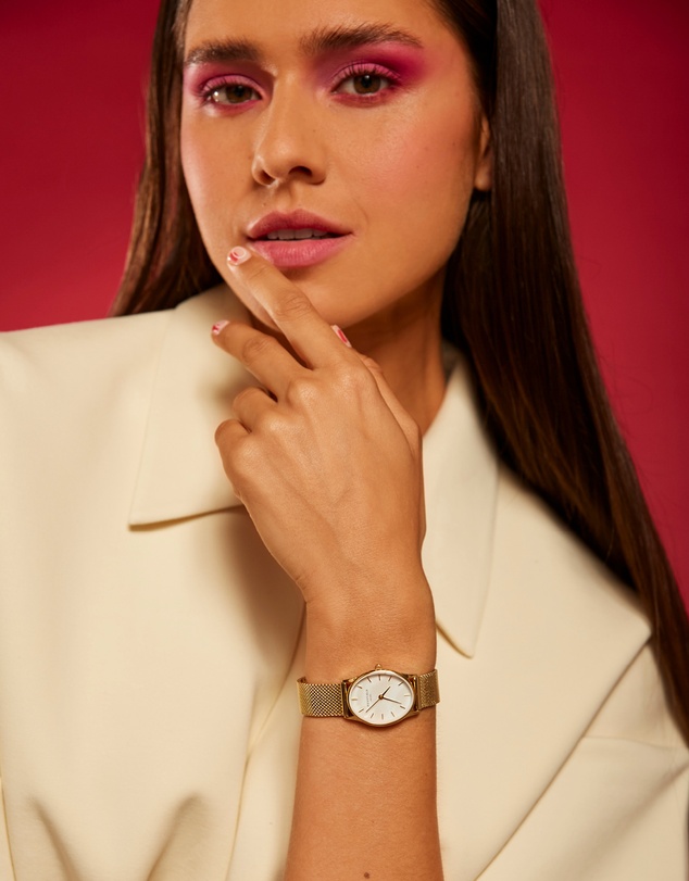 Rosefield - The Oval - Gold Tone Mesh Band