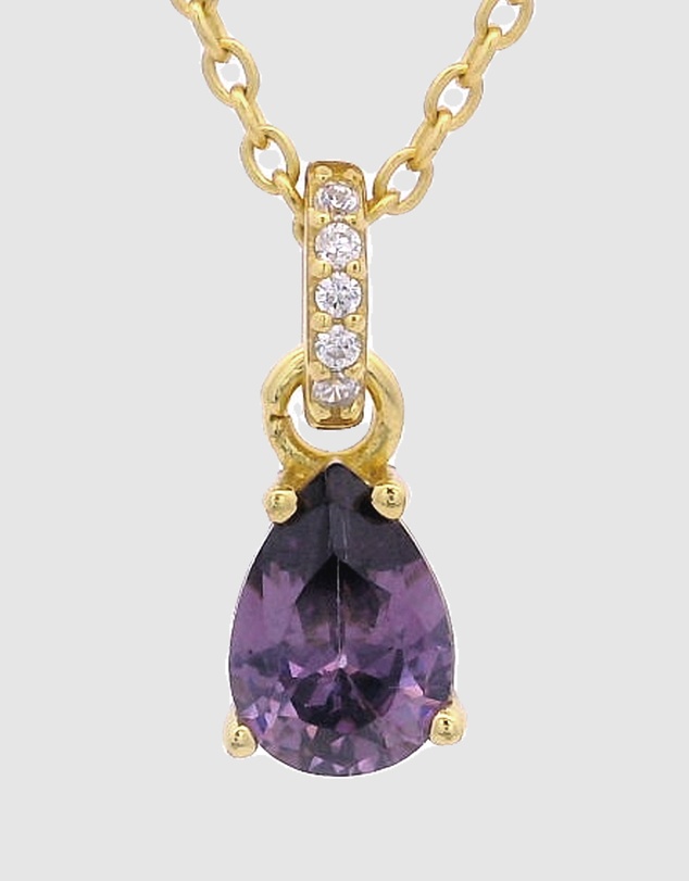 Georgini - GEORGINI WISTERIA PENDANT AMETHYST CZ GOLD