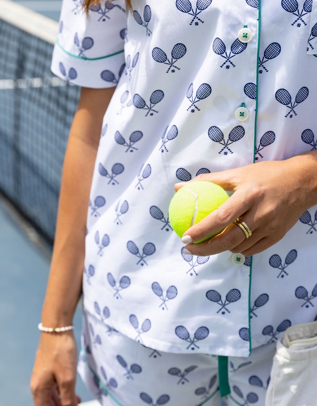 Sant And Abel - Women's Tennis Navy Short PJ Set