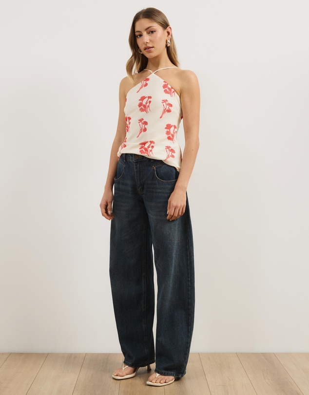 Atmos&Here - Maeve Printed Halter Neck Top