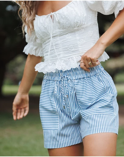 Petal & Pup - Jackson Boxer Short - Blue Stripe