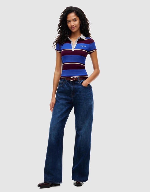 Tommy Jeans - Slim Script Rib Short Sleeve Polo