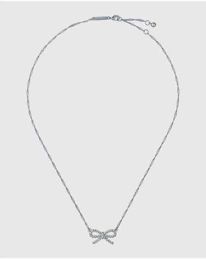 Ted Baker - RIBAH: Crystal Ribbon Bow Pendant Necklace