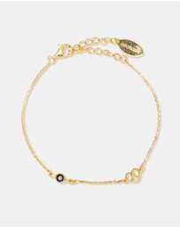 Georgini - Natural Sapphire And Two Natural Diamond September Gold Bracelet